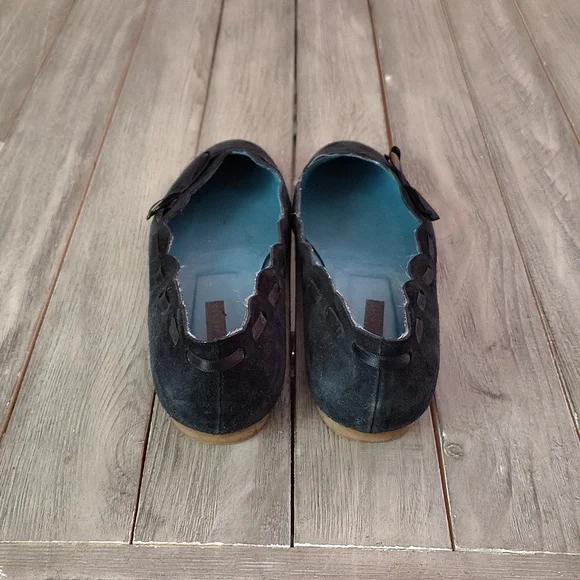 Marc Jacobs Navy Scalloped Bow Detail Suede Flats Size Woman's 9 - Picture 7 of 10